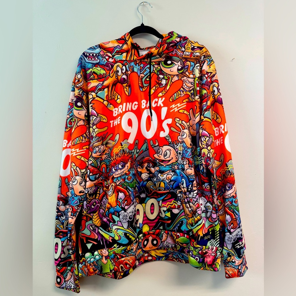 Colorful 90s Cartoon Hoodie